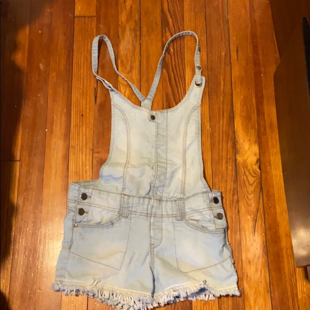blue overalls